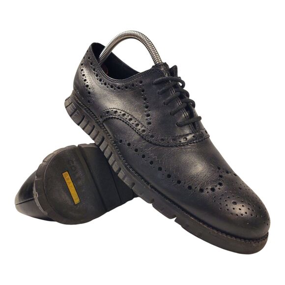 COLE HAAN Shoes ZERØGRAND Mens Size 8.5 Black Oxford Wingtip Sneaker C20719 main image 7
